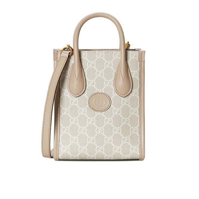 G*u*i mini tote bag with interlocking&g  671623 (20*16*7cm）